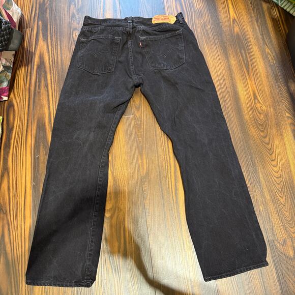 Levi’s 501 Original Fit Men’s Black Button Fly Jeans Size 34 - Picture 2 of 10